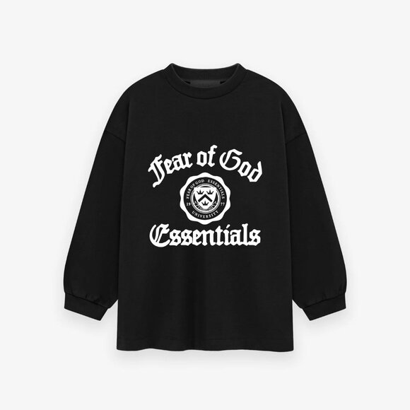 ESSENTIALS Long-sleeved T-shirt with Sanskrit emblem - Picture 1 of 2